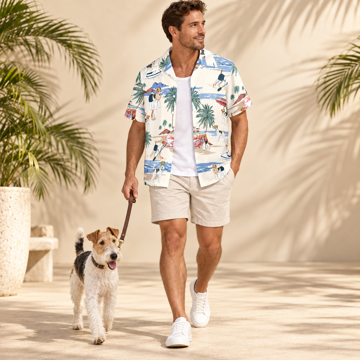 Wire Fox Terrier Hawaiian Shirt