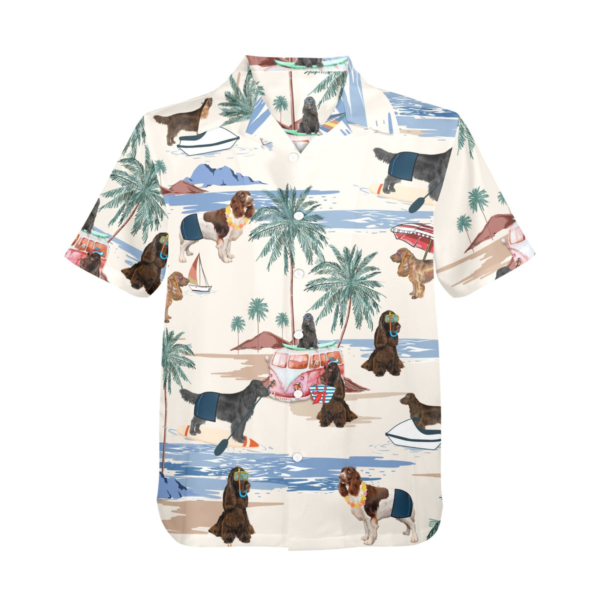 Tropical French Spaniel shirt for dog owners