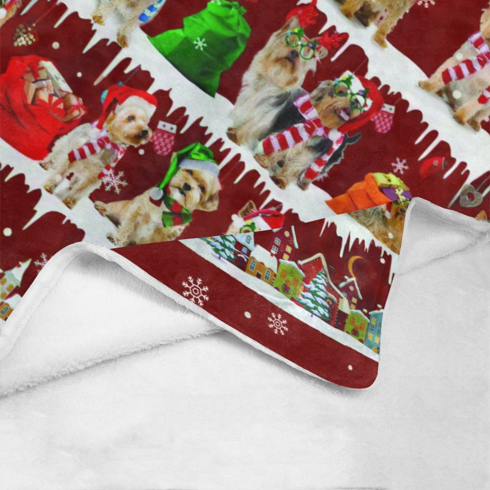 Australian Silky Terrier dog breed fleece blanket, product image 4 of 4