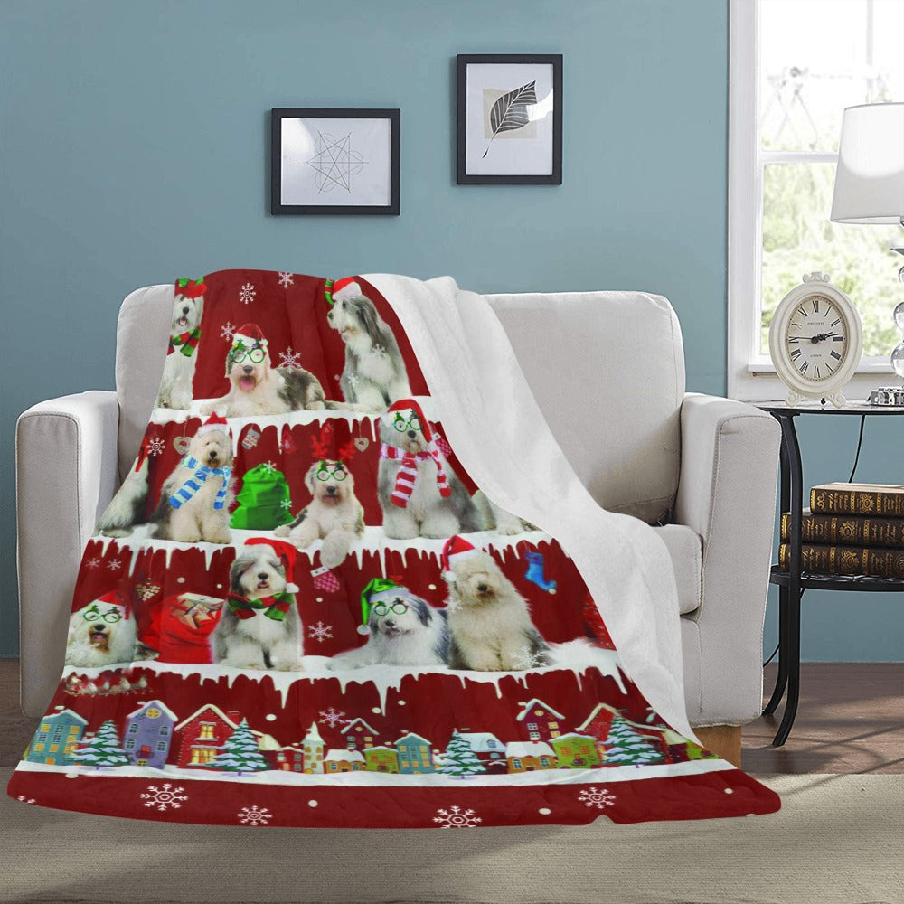 Old English Sheepdog fleece blanket, product image 3