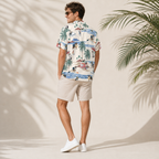 Men's Australian Shepherd Hawaiian shirt – back view