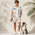 Men's Australian Shepherd Hawaiian shirt – front view