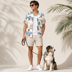 Men's Australian Shepherd Hawaiian shirt – front view