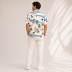 Men's French Bulldog Hawaiian shirt – back view