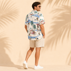 Men's Goldendoodle Hawaiian shirt – back view