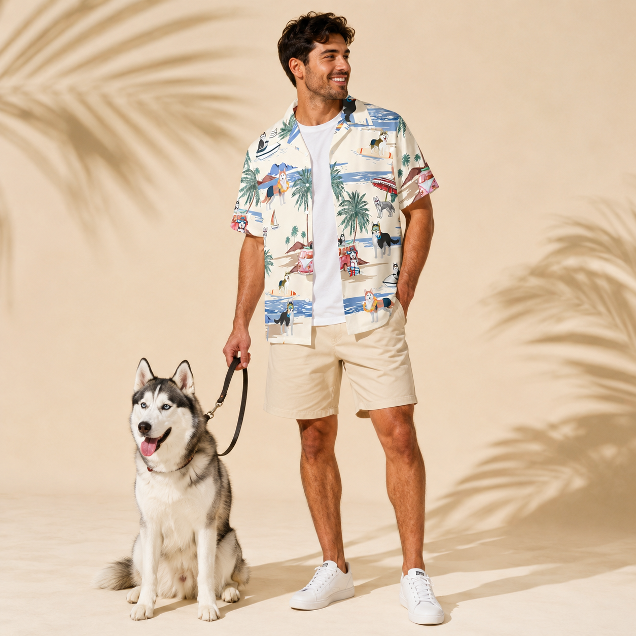 Men's Husky Hawaiian shirt – front view