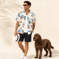 Men's Labradoodle Hawaiian shirt – front view