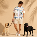 Men's Labrador Retriever Hawaiian shirt – front view