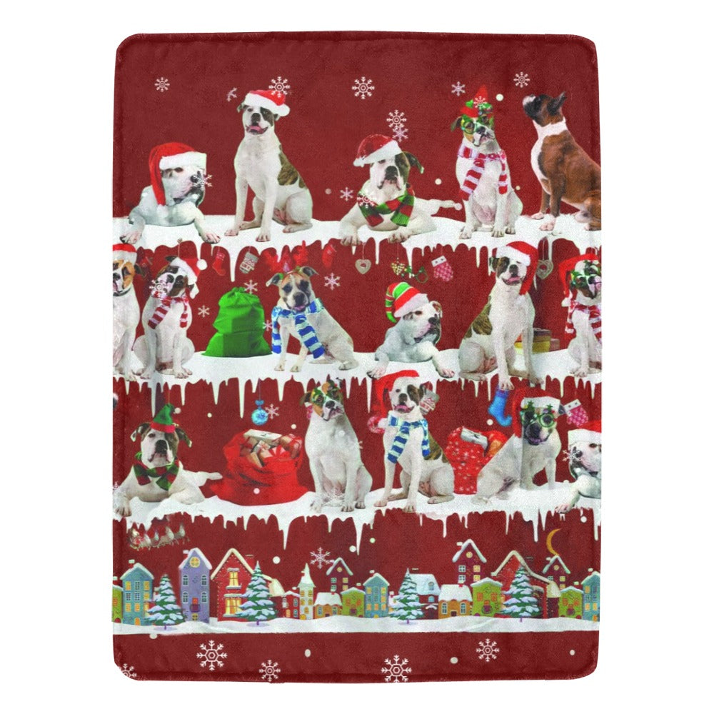 American Bulldog dog breed fleece blanket, product image 1 of 4