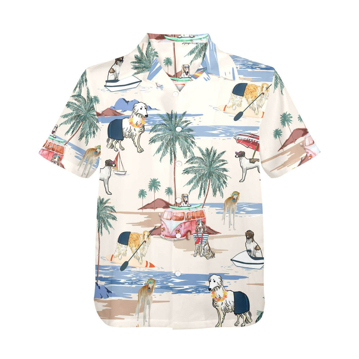 Tropical Borzoi shirt for dog owners