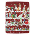 Bull Terrier Christmas fleece blanket, product image 1 of 4