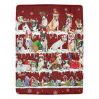 Bull Terrier Christmas fleece blanket, product image 1 of 4