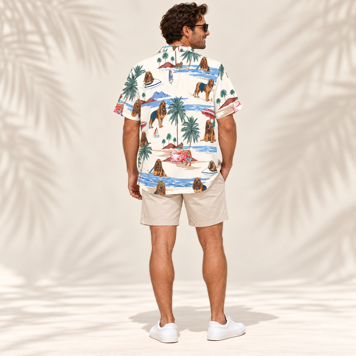 Men's Bloodhound Hawaiian shirt – back view