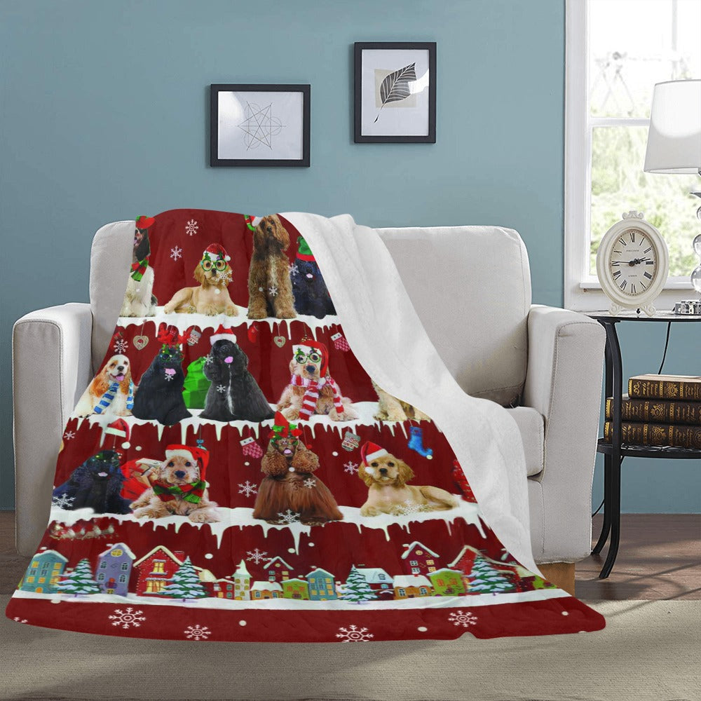 American Cocker Spaniel fleece blanket, product image 3 of 4