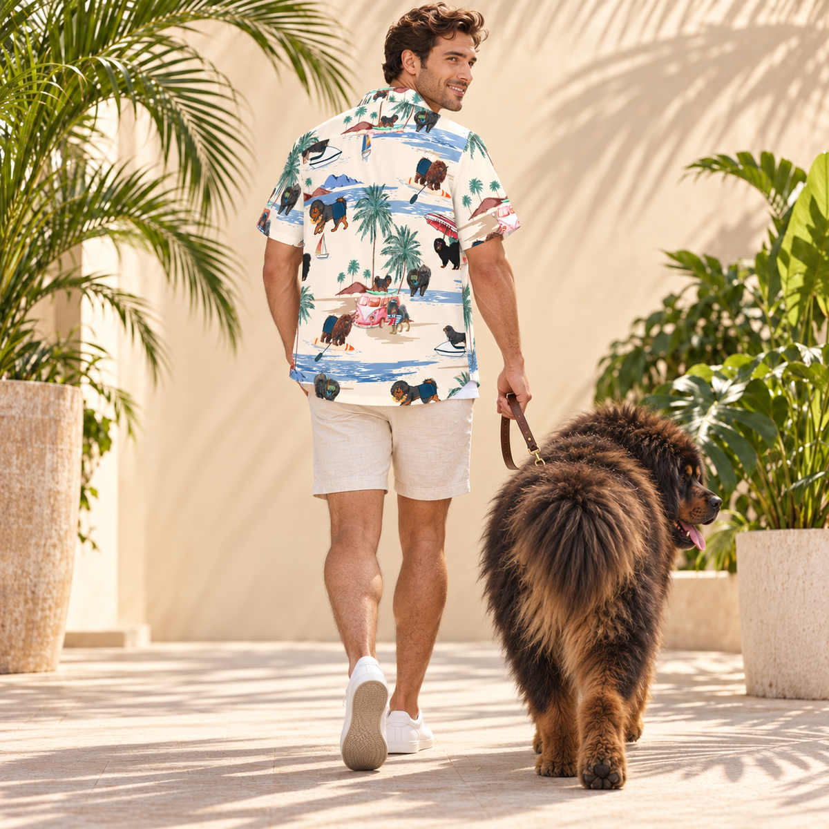 Tibetan Mastiff Hawaiian Shirt