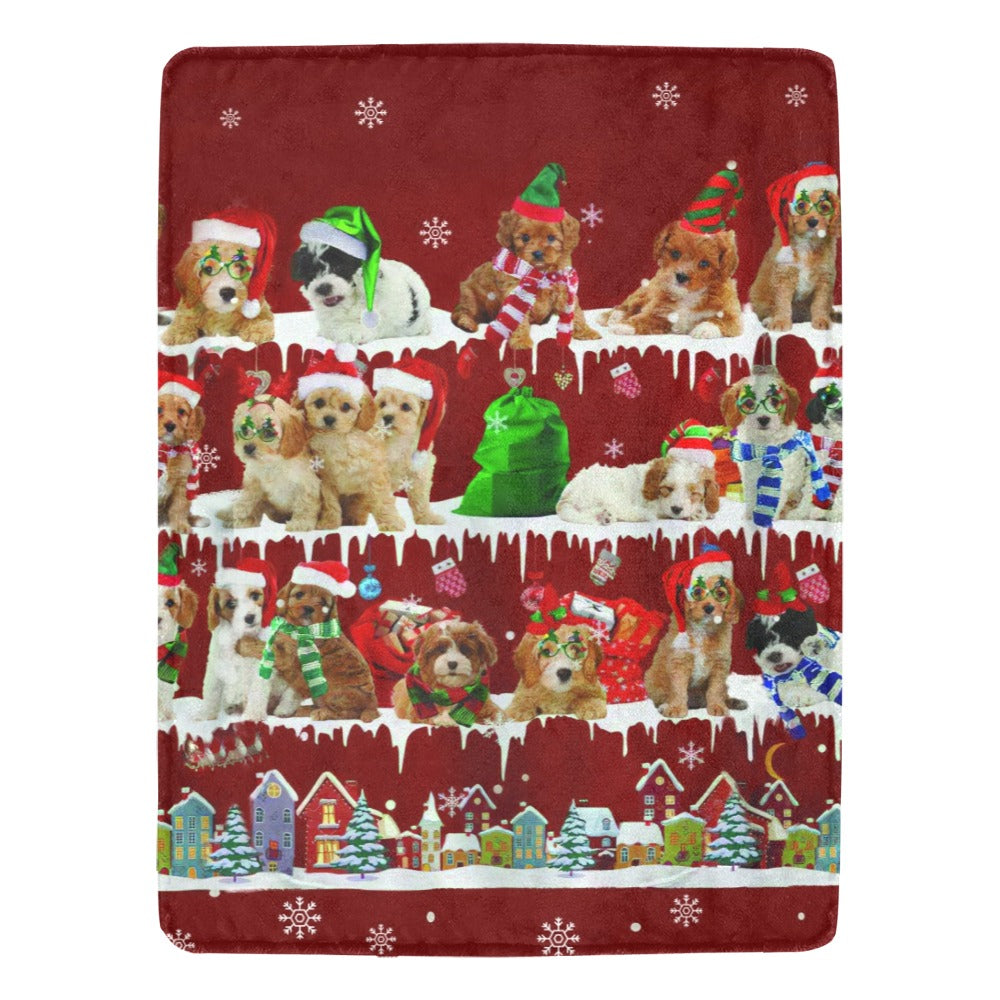 Cavoodle Christmas fleece blanket, product image 1 of 4