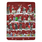 German Shorthaired Pointer Santa Paws fleece blanket image 1 of 4