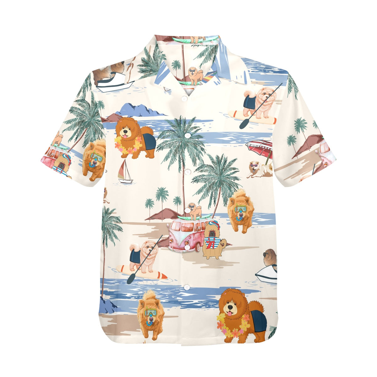 Tropical Chow Chow shirt for dog owners