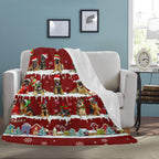 German Shepherd Santa Paws fleece blanket image 3 of 4