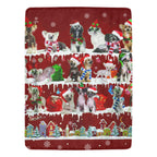 Chinese Crested Dog Santa Paws fleece blanket image 1 of 4