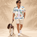 Men's English Springer Spaniel Hawaiian shirt – front view