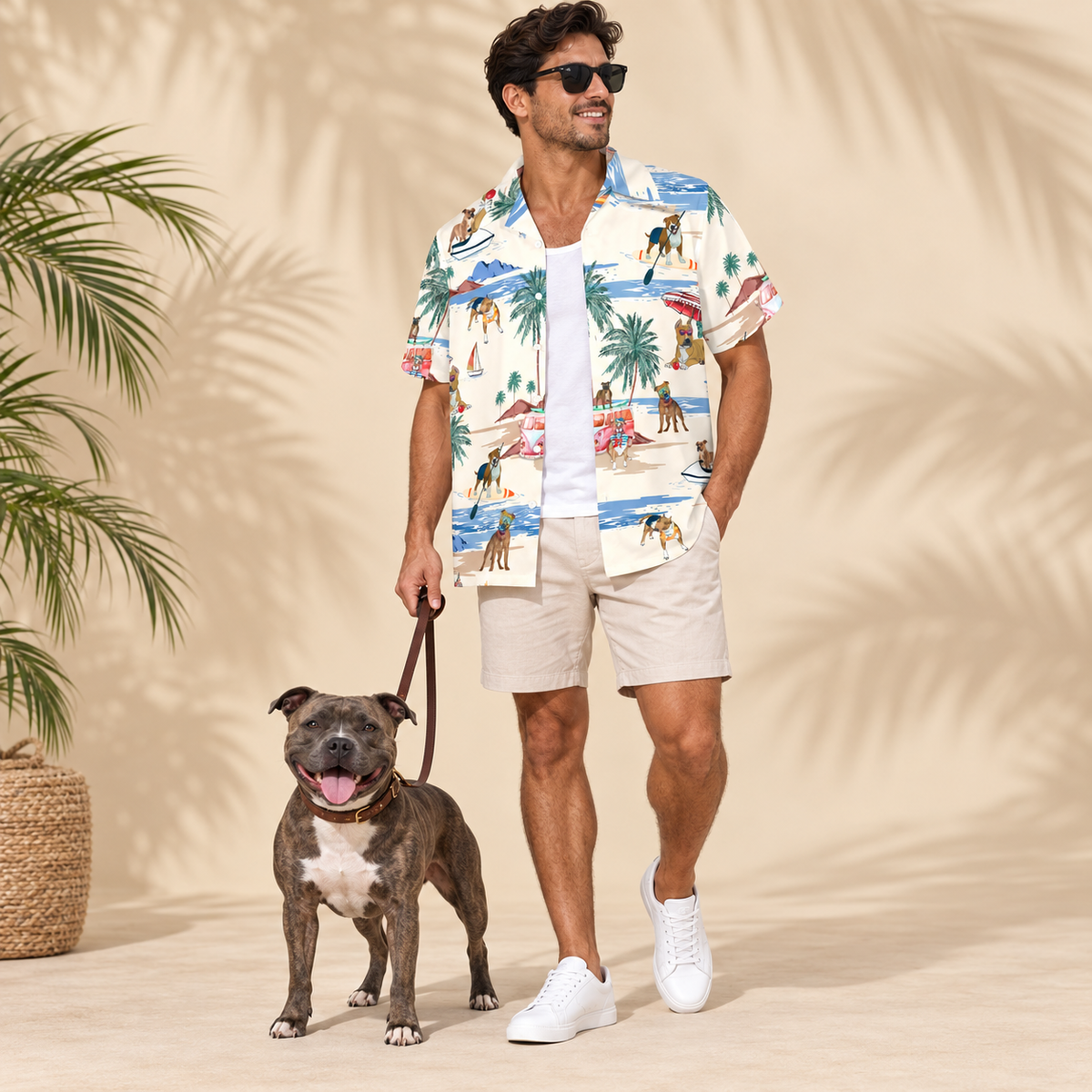 Staffordshire Bull Terrier Hawaiian Shirt