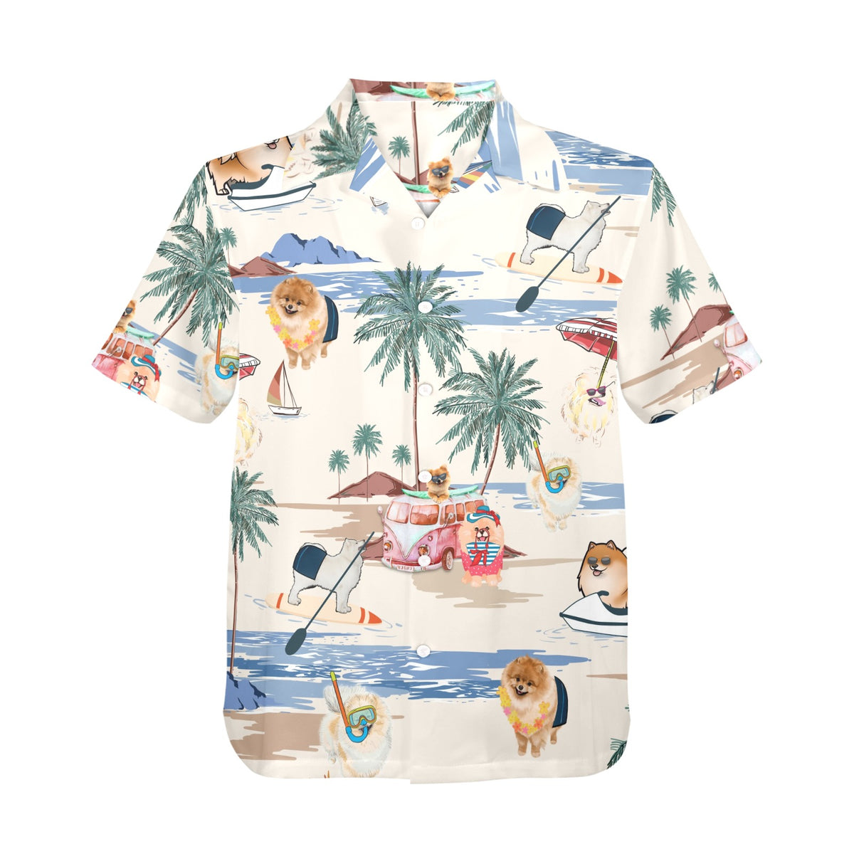 Tropical German Spitz shirt for dog owners