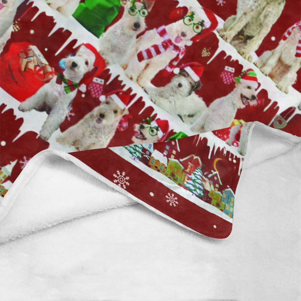 Fox Terrier Santa Paws fleece blanket image 4 of 4