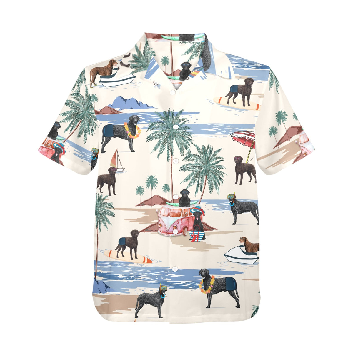 Tropical Curly Coated Retriever shirt for dog owners