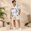 Men's Pug Hawaiian shirt – front view