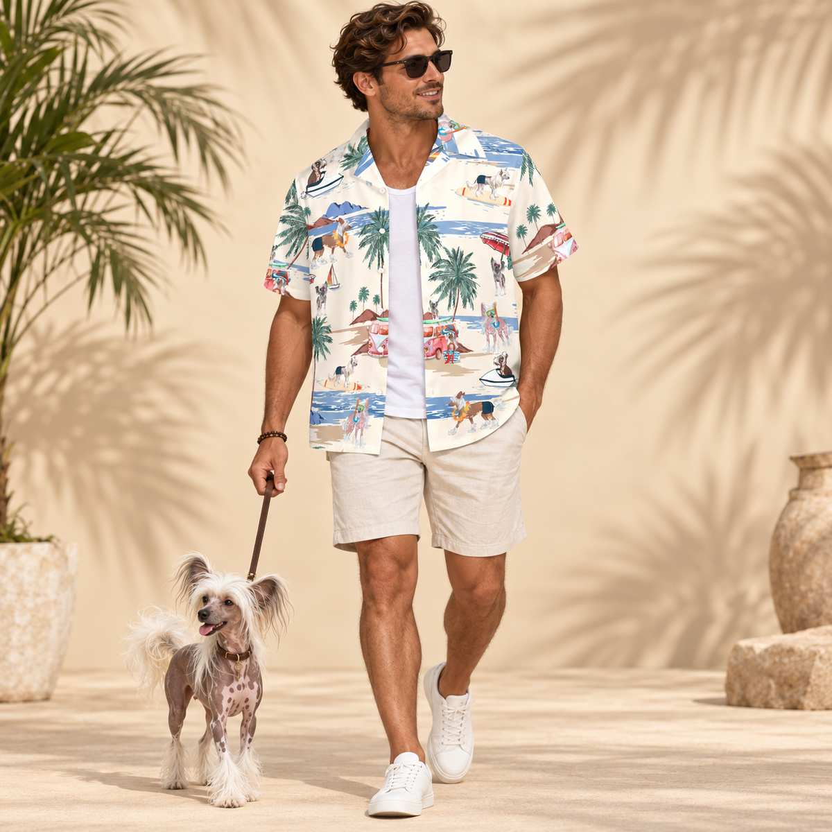 Chinese Crested Dog Hawaiian Shirt