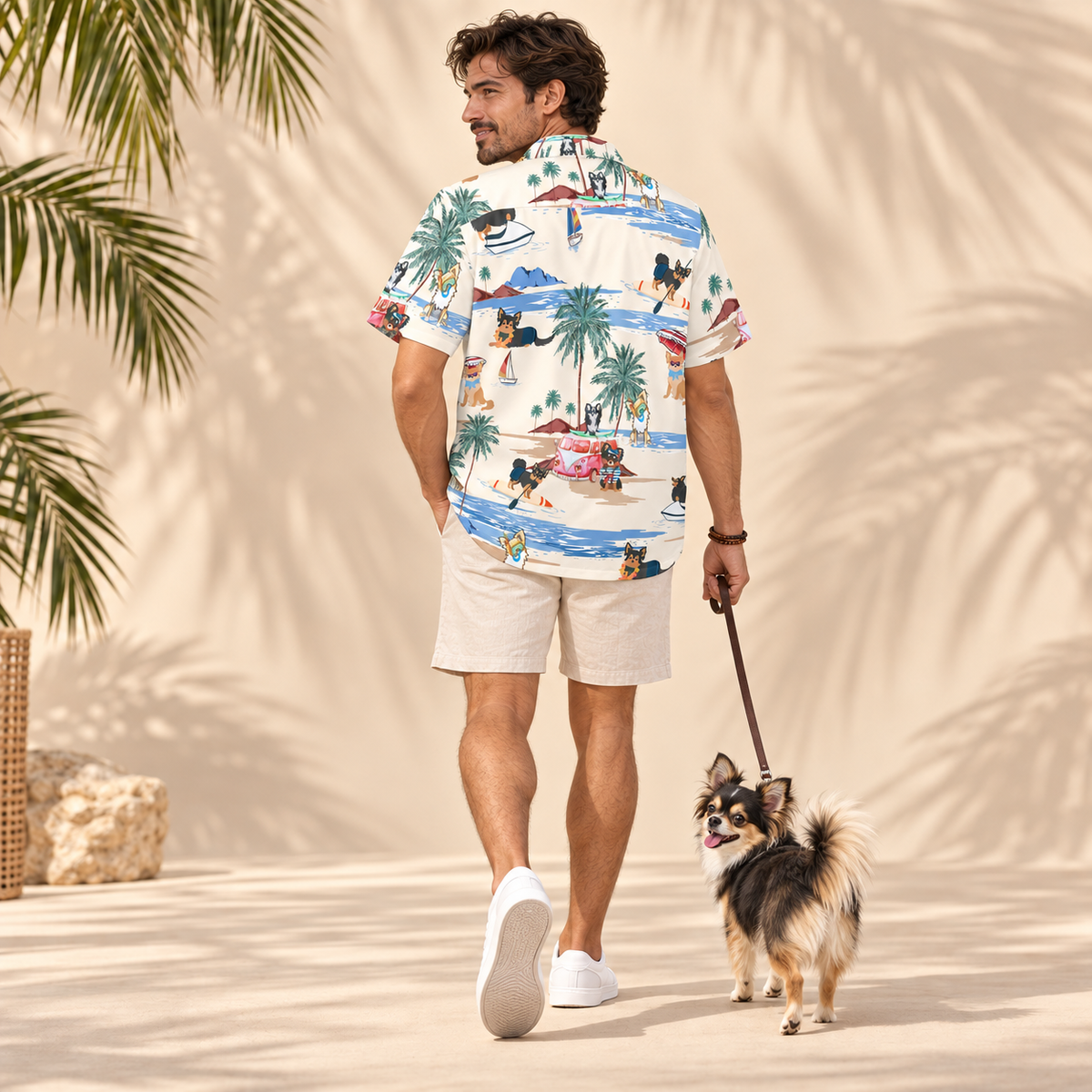 Chihuahua Longhair Hawaiian Shirt