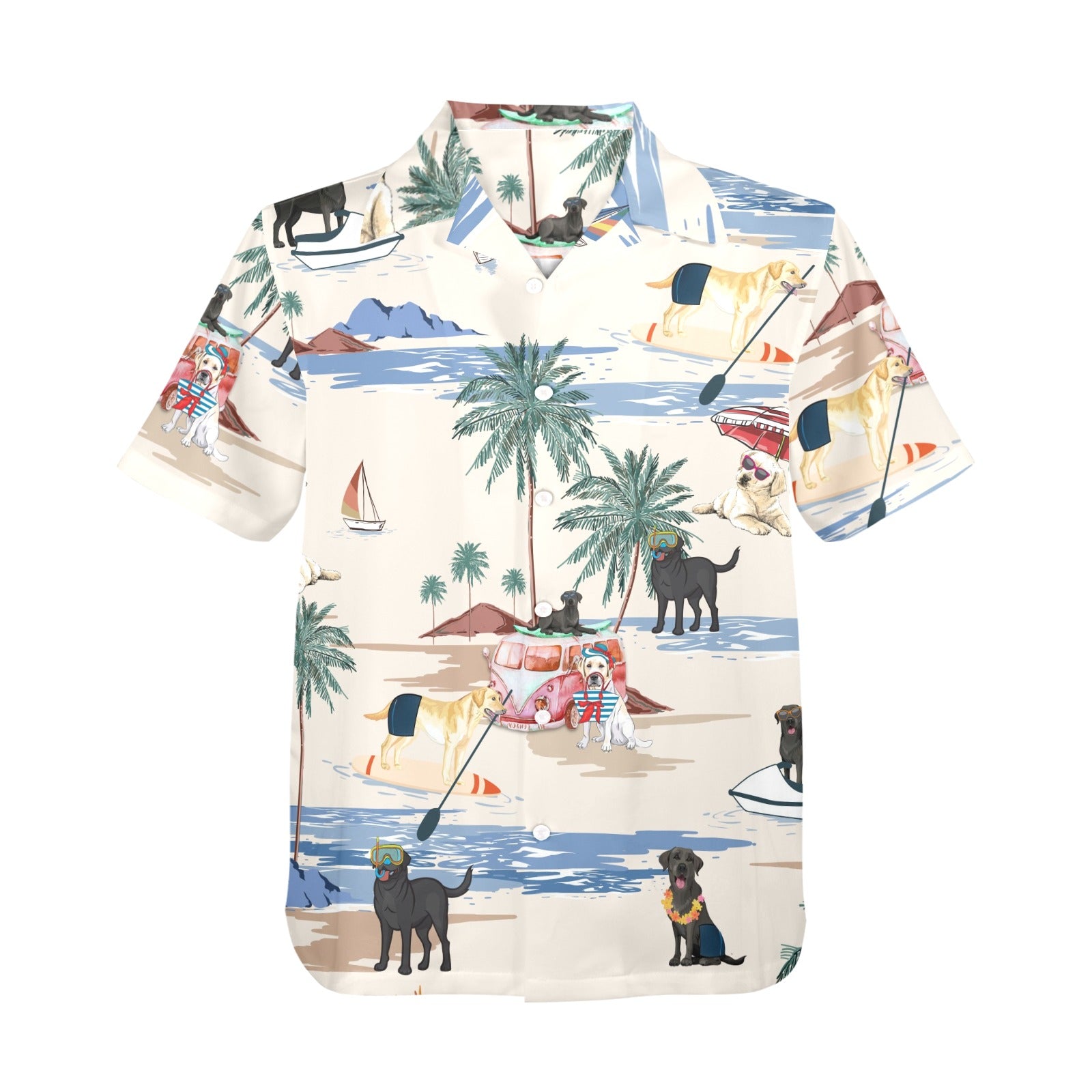 Men's Labrador Retriever all-over print Hawaiian shirt