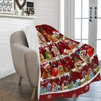 Goldendoodle Santa Paws fleece blanket image 2 of 4