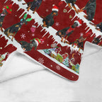 Doberman Pinscher Santa Paws fleece blanket image 4 of 4