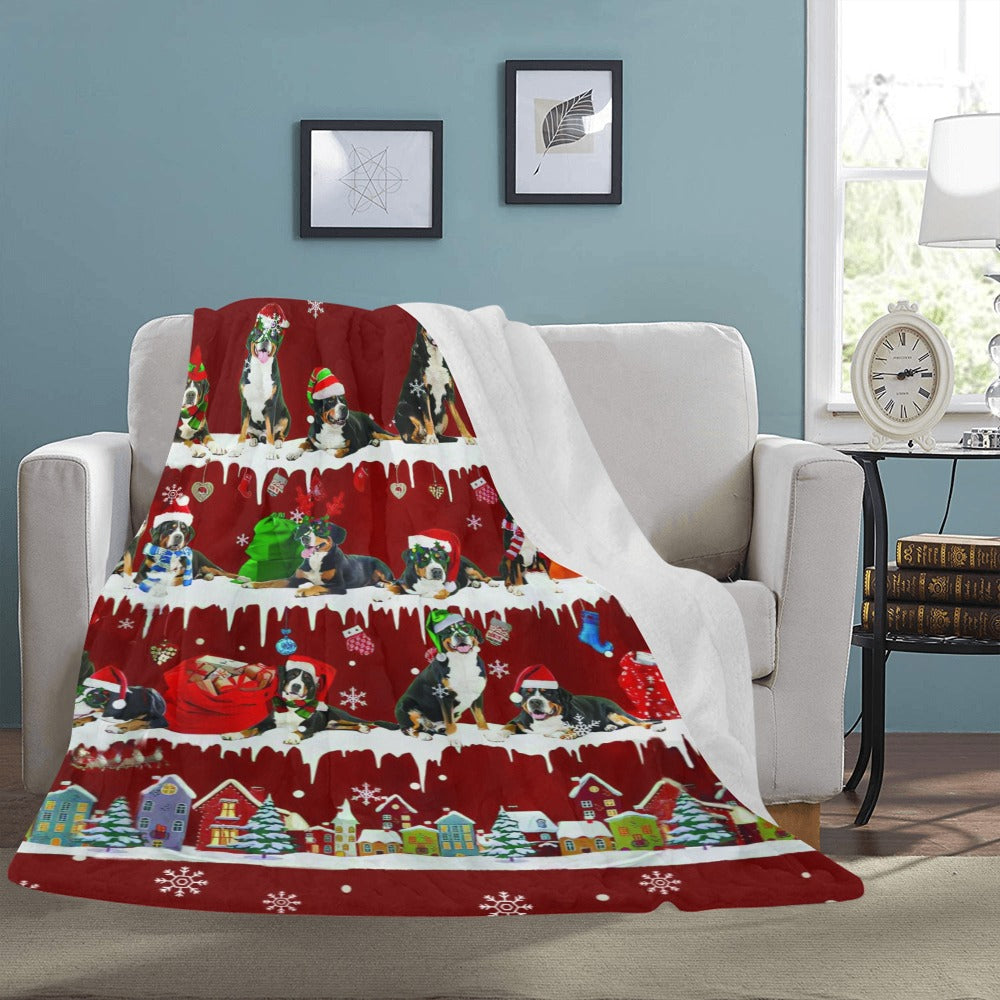Greater Swiss Mountain Dog fleece blanket, product image 3