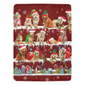 Goldendoodle Santa Paws fleece blanket image 1 of 4