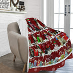 Border Collie Christmas fleece blanket, product image 2 of 4
