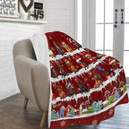 Dachshund Santa Paws fleece blanket image 2 of 4