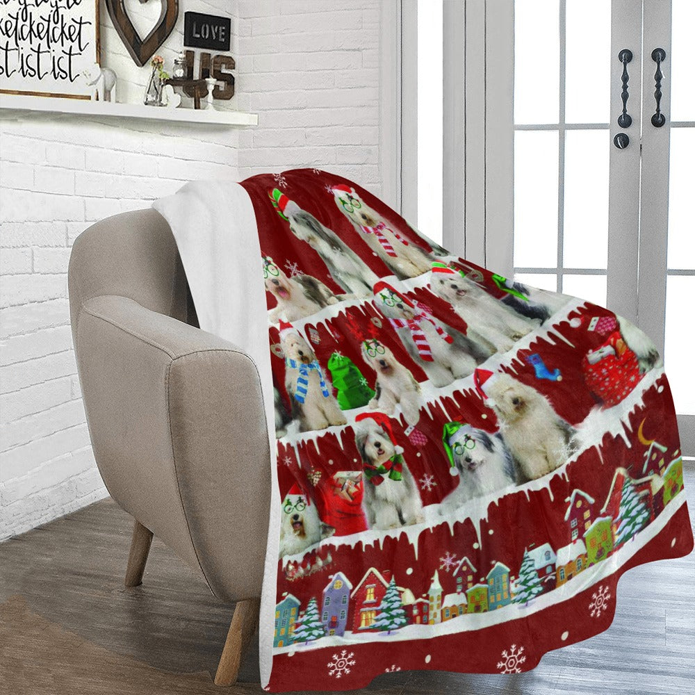 Old English Sheepdog fleece blanket, product image 2