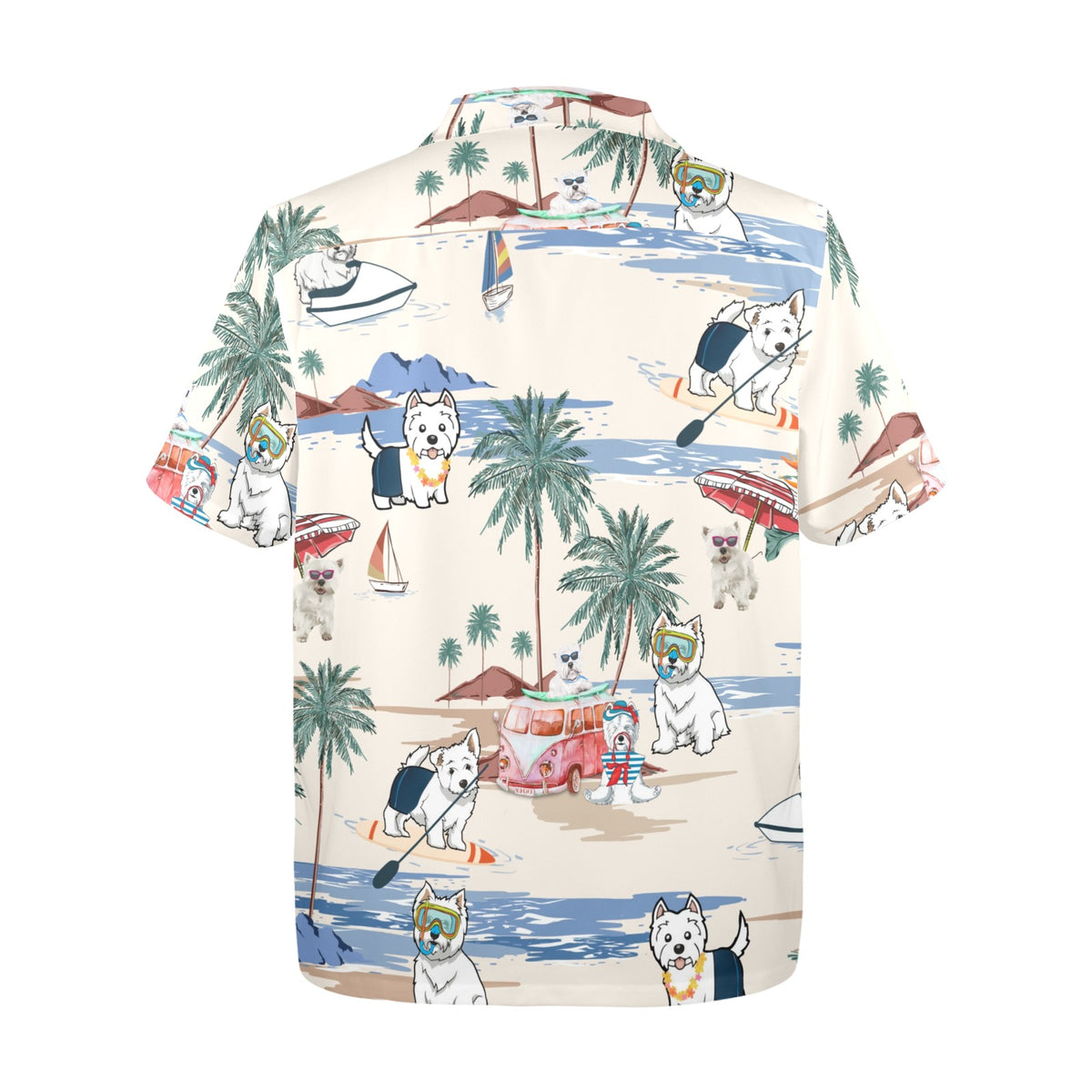 Cabana Club West Highland White Terrier Hawaiian shirt
