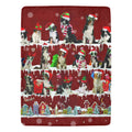 Border Collie Christmas fleece blanket, product image 1 of 4