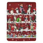 Border Collie Christmas fleece blanket, product image 1 of 4