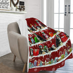 Bernedoodle Christmas fleece blanket, product image 2 of 4