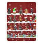 Dachshund Santa Paws fleece blanket image 1 of 4