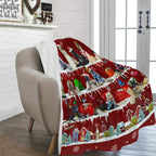 Afghan Hound Christmas fleece blanket, product image 2 of 4