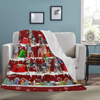 Catahoula Leopard Dog Christmas fleece blanket, product image 3 of 4