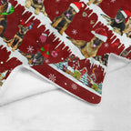 German Shepherd Santa Paws fleece blanket image 4 of 4