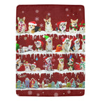 Corgi Santa Paws fleece blanket image 1 of 4