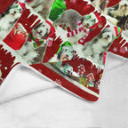 Bearded Collie dog breed fleece blanket, product image 4 of 4